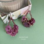 Giesele mini lakk lila fülbevaló