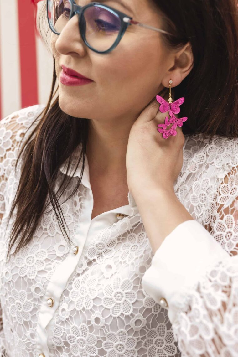 Inventino ékszer Lina pink statement 2.