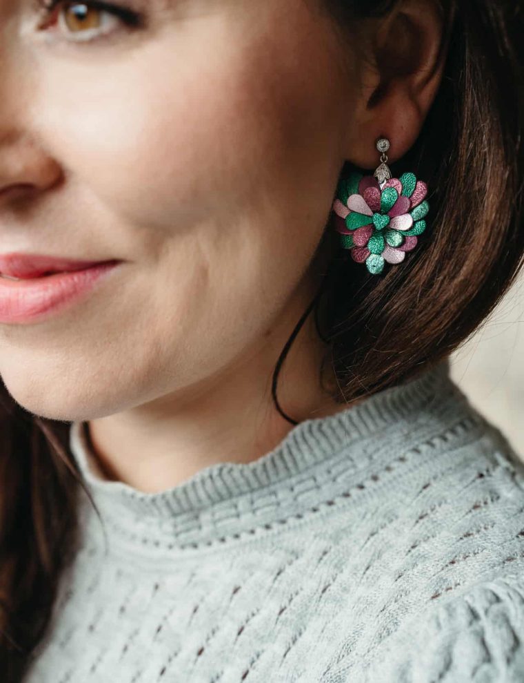 little amor fenyő & padlizsán mix fülbevaló (rendelhető november 29 ig)