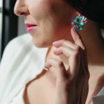 Little Amor metál borsó & pink mix fülbevaló