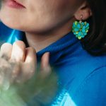 Little Amor lime & tavaszkék fülbevaló