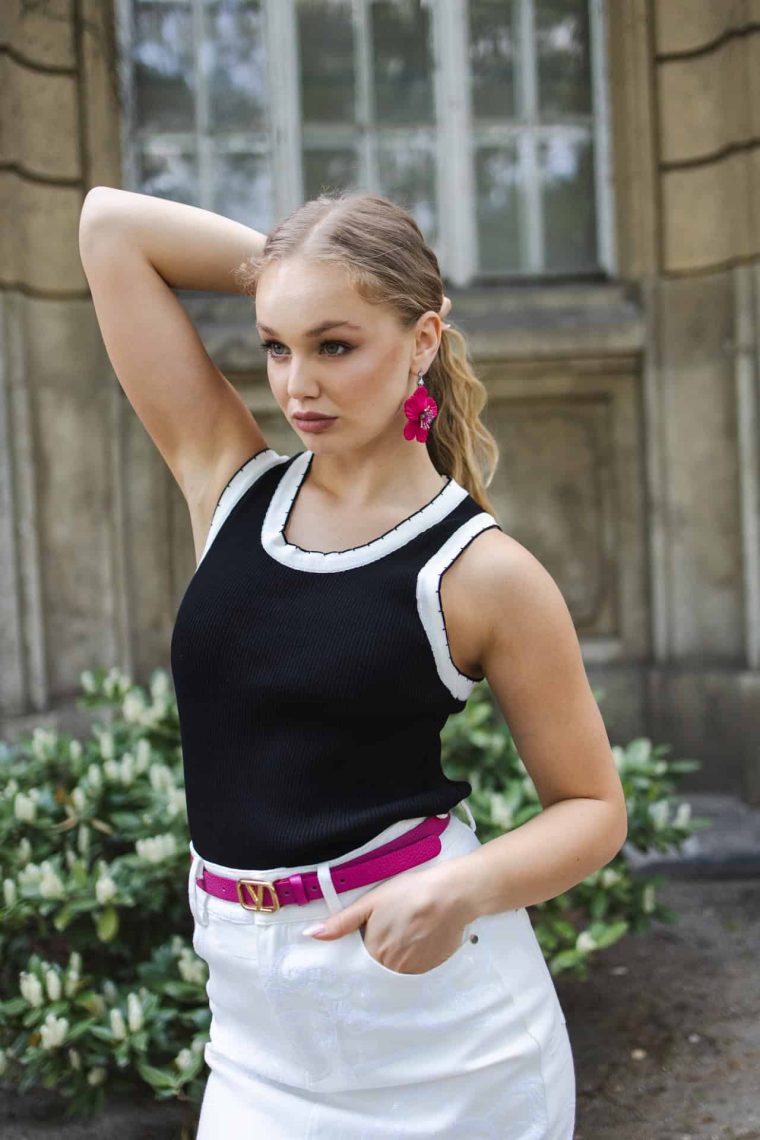isabella fukszia midi fulbevalo
