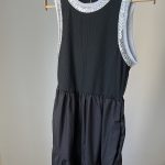 Inventino look fekete ezüst díszítéssel midi ruha