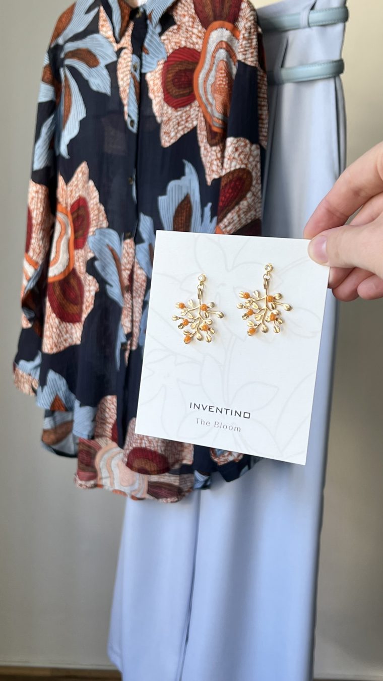 inventino look mintás blúz