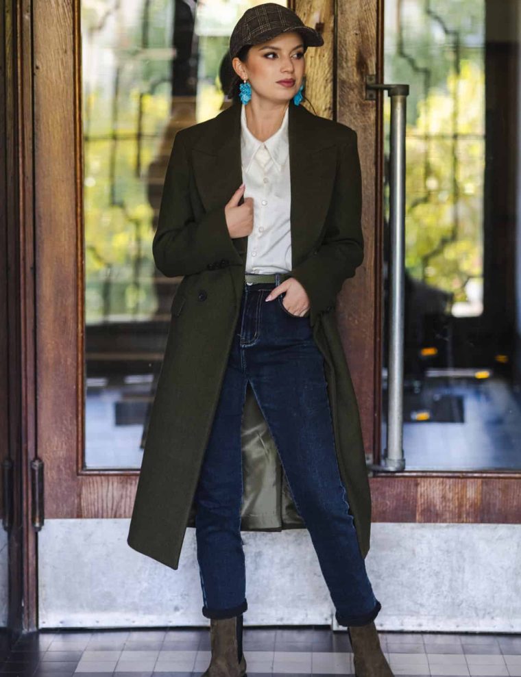 Inventino look khaki kabát