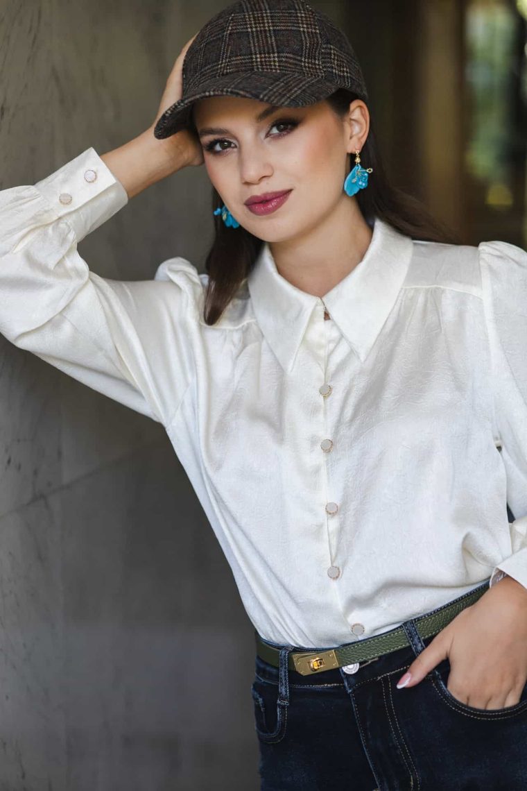 Inventino look ekrü blúz