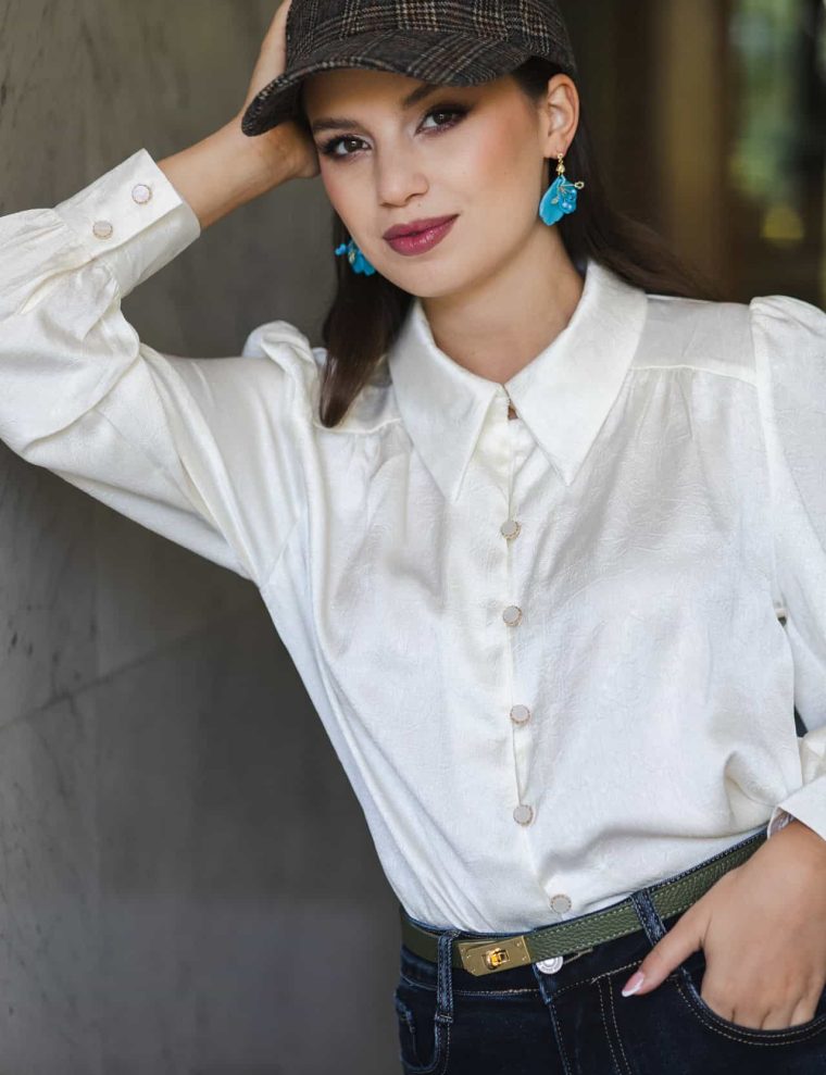 Inventino look ekrü blúz