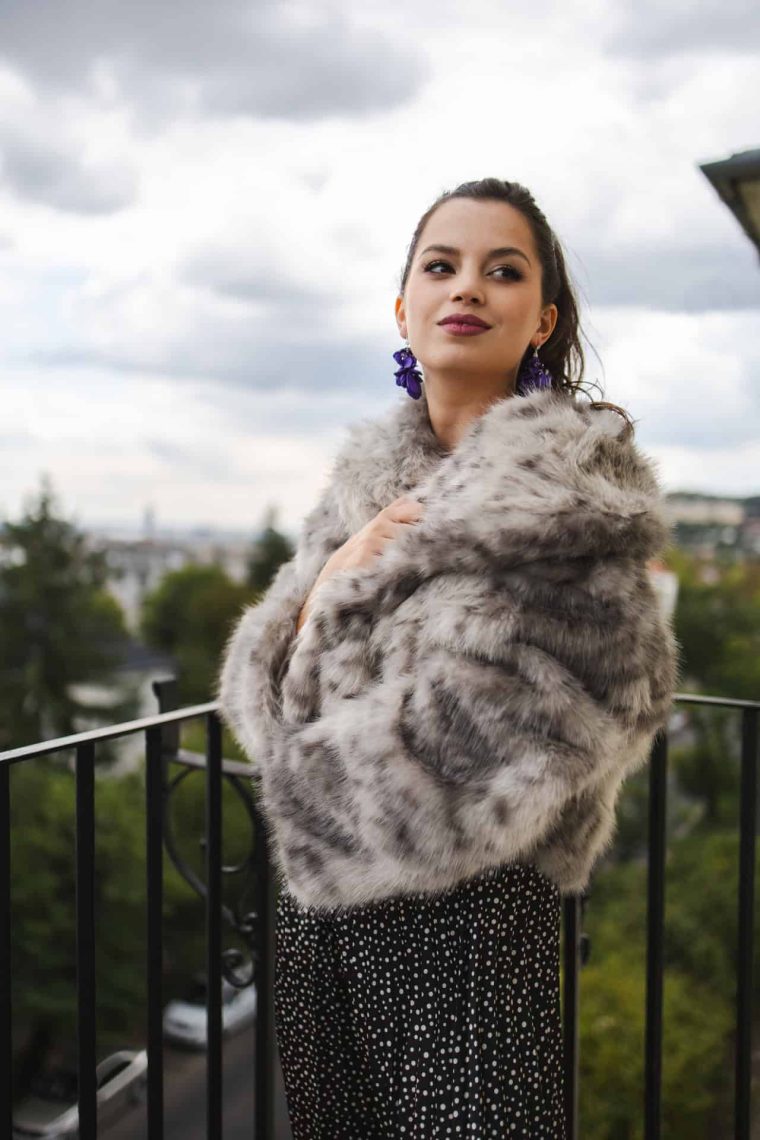 Inventino look szürke műszőrme
