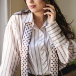 Inventino look barna csíkos ing