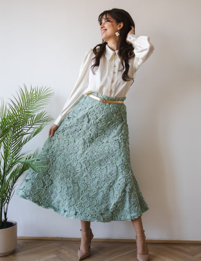 Inventino look zsálya virágos szoknya