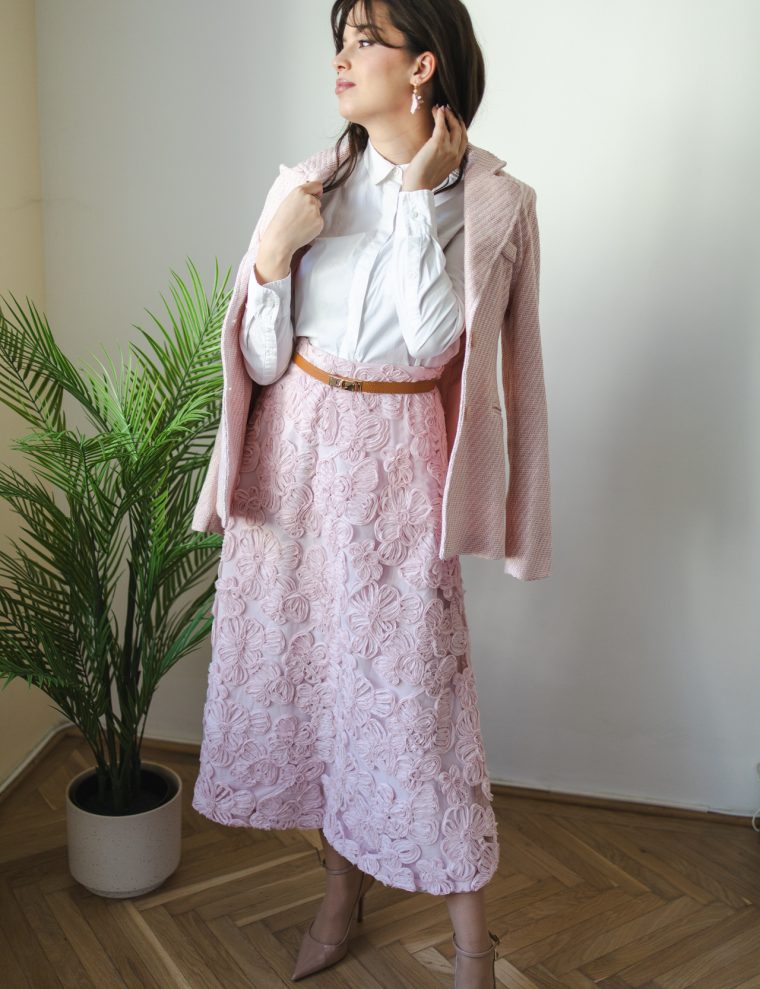 Inventino look rose virágos szoknya