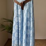 Inventino look kék A vonalú szoknya