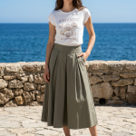 Inventino look khaki szoknya