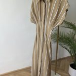 Inventino look csíkos barna ruha