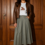 Inventino look  barna textilbőr  blézer