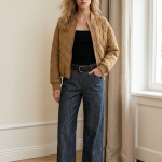 Inventino look camel steppelt kabátka (M-XL)