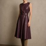 Inventino look burgundi ruha