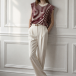 Inventino look burgundi csíkos mellény (S-L)